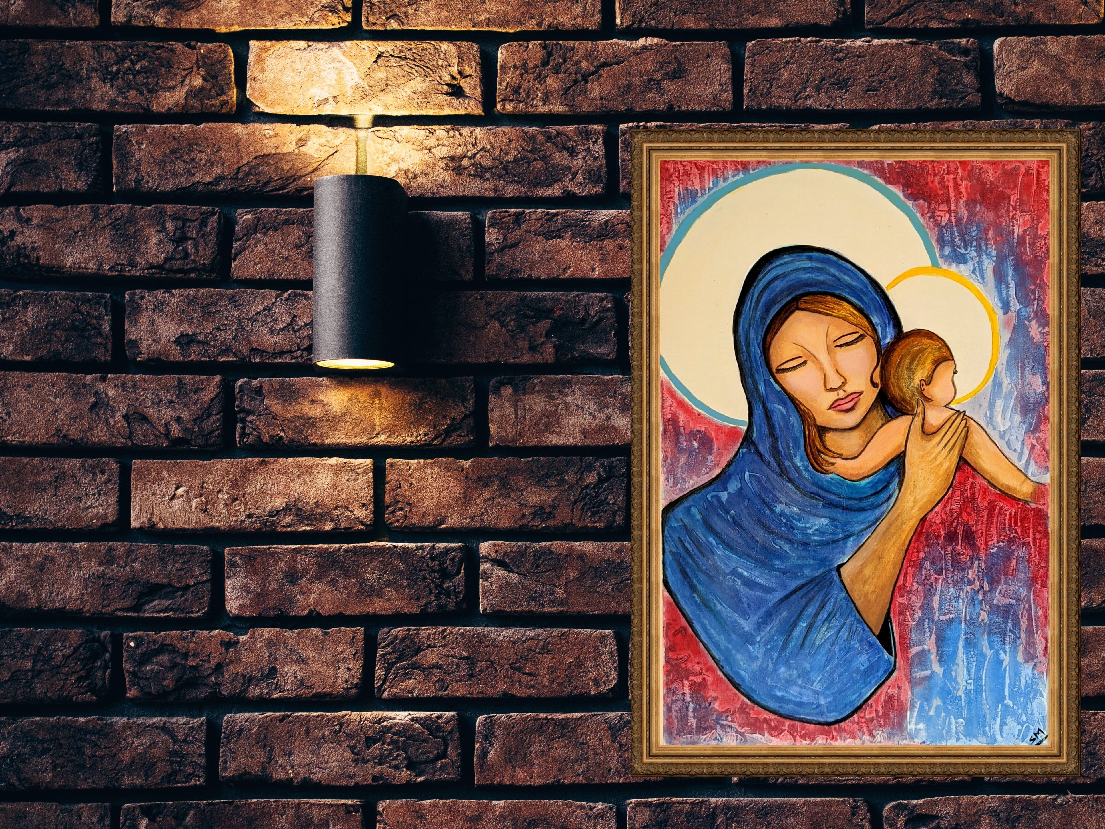 Jesus is Born on Wall Painting