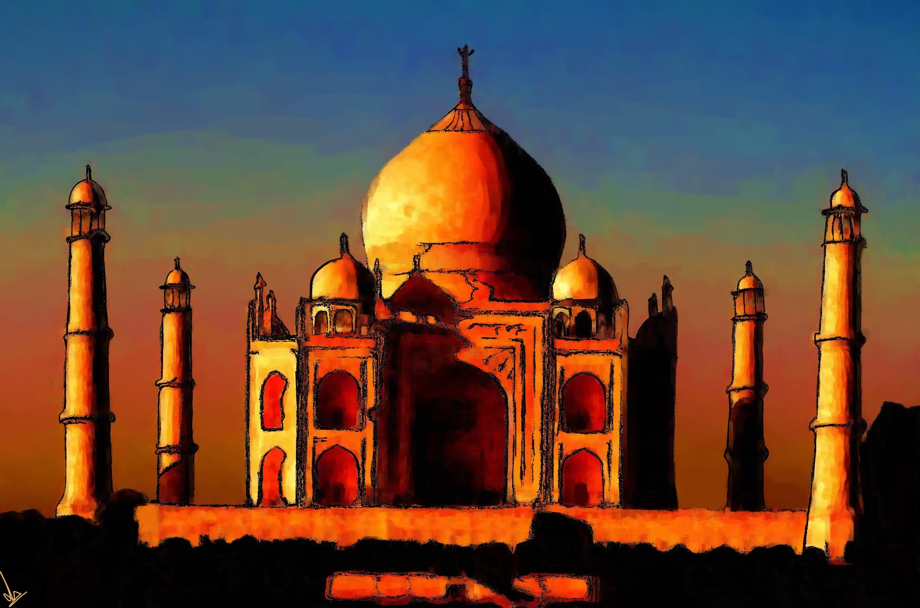 The Taj Mahal - Seven Wonders of the world